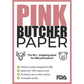 Grilldepot – mesarski papir Pink Butcher 61 cm × 50 m