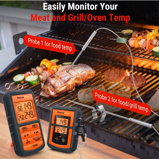 ThermoPro TP08C – digitalni termometer za notranjo temperaturo z 2 sondama